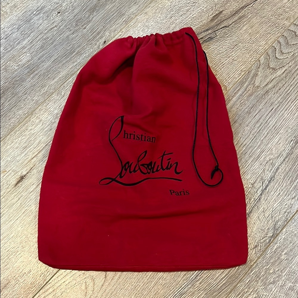 Christian Louboutin Red Drawstring Dust Bag. For Bags Shoes. Small/Medium.